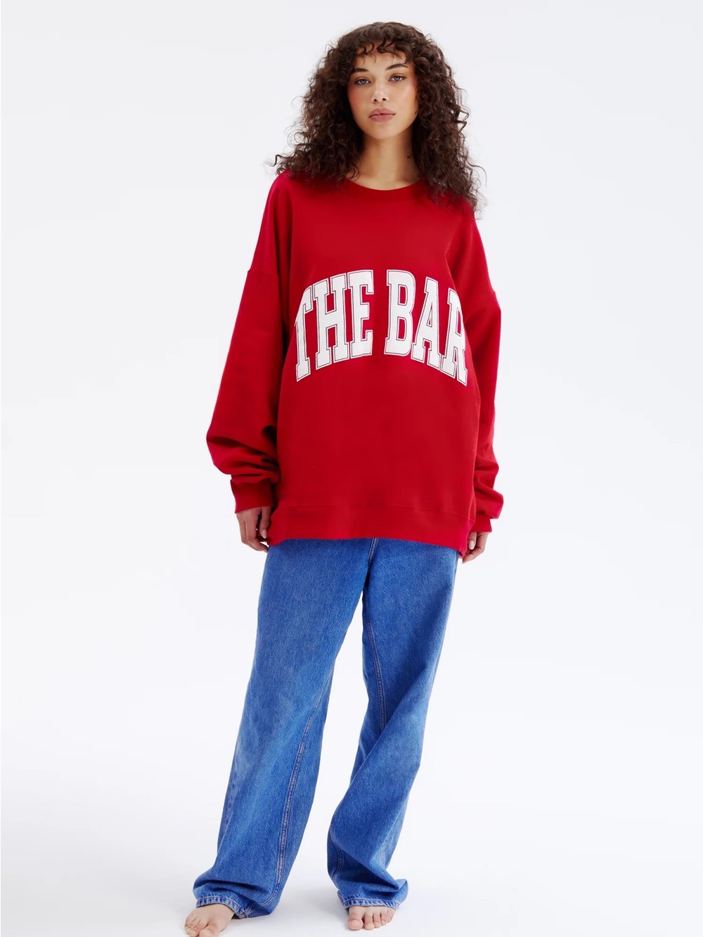 The Bar Varsity Sweatshirt Ruby/White ❤️🤍